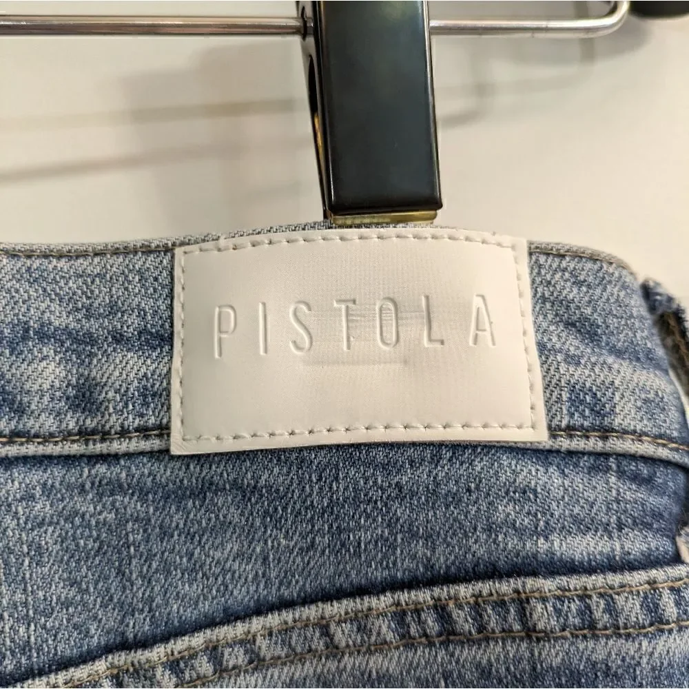 Pistola Monroe Cute yellow and blue accents on these jeans